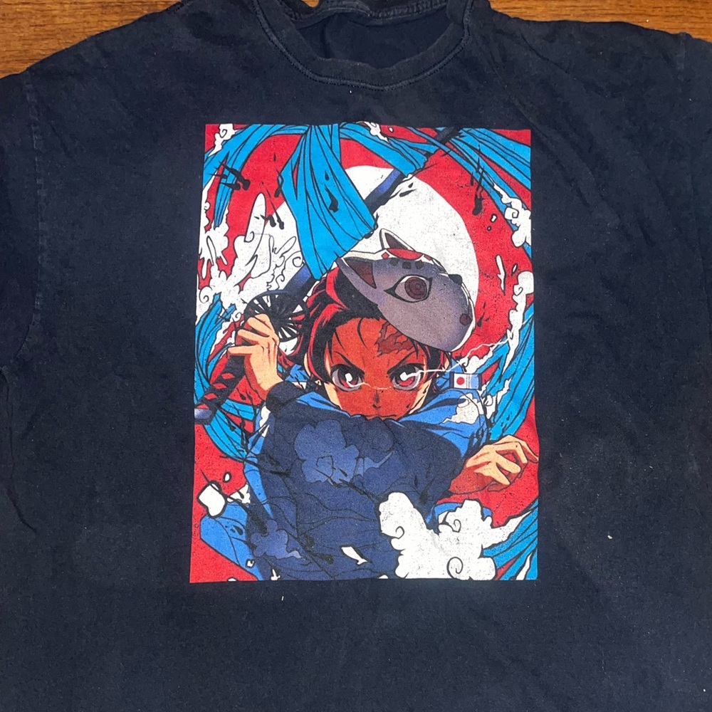 Redbubble Demon Slayer Black Tee